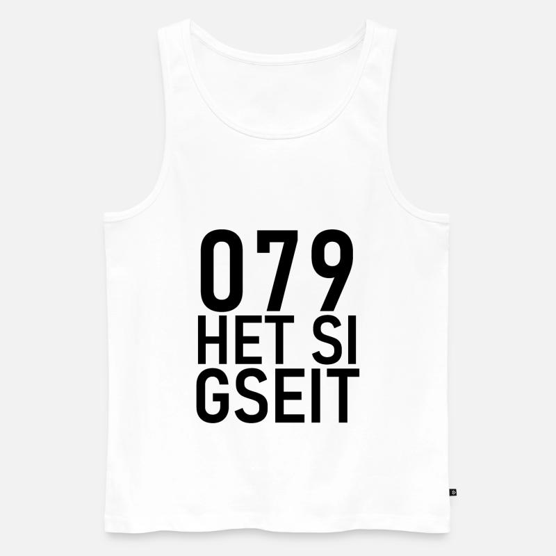 079 het si gseit - Männer Premium Bio Tank Top - Weiß