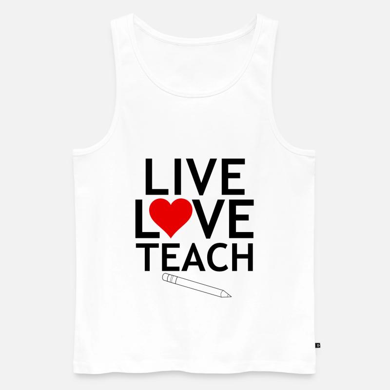 Lehrerin - Männer Premium Bio Tank Top - Weiß
