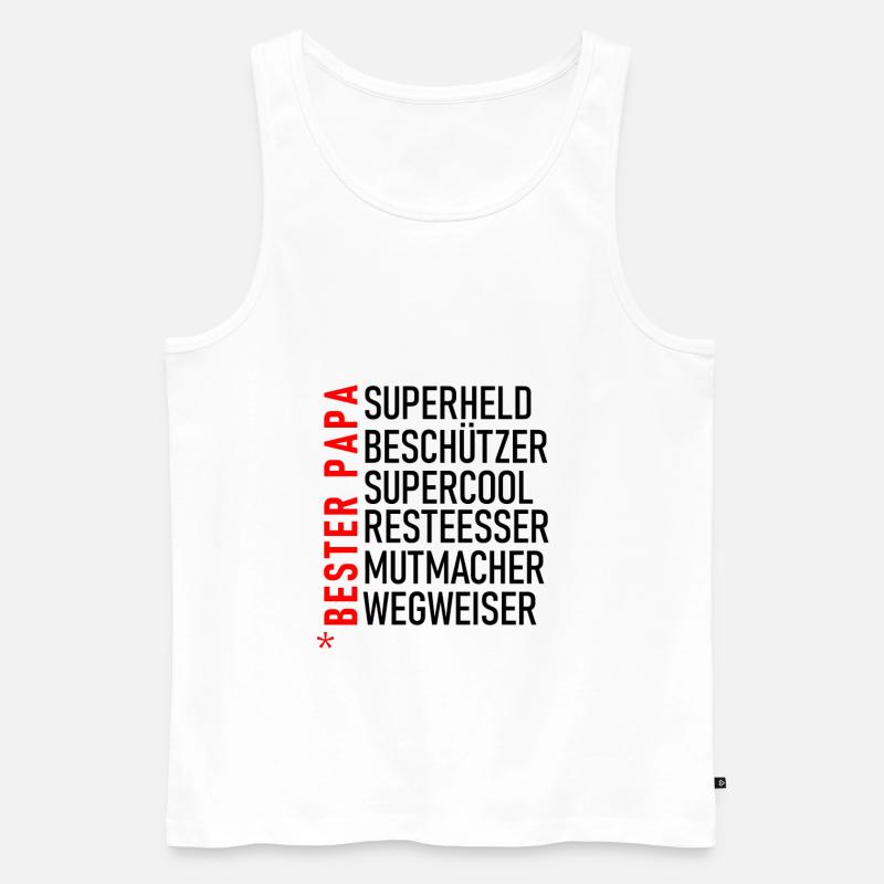 Bester Papa - Männer Premium Bio Tank Top - Weiß