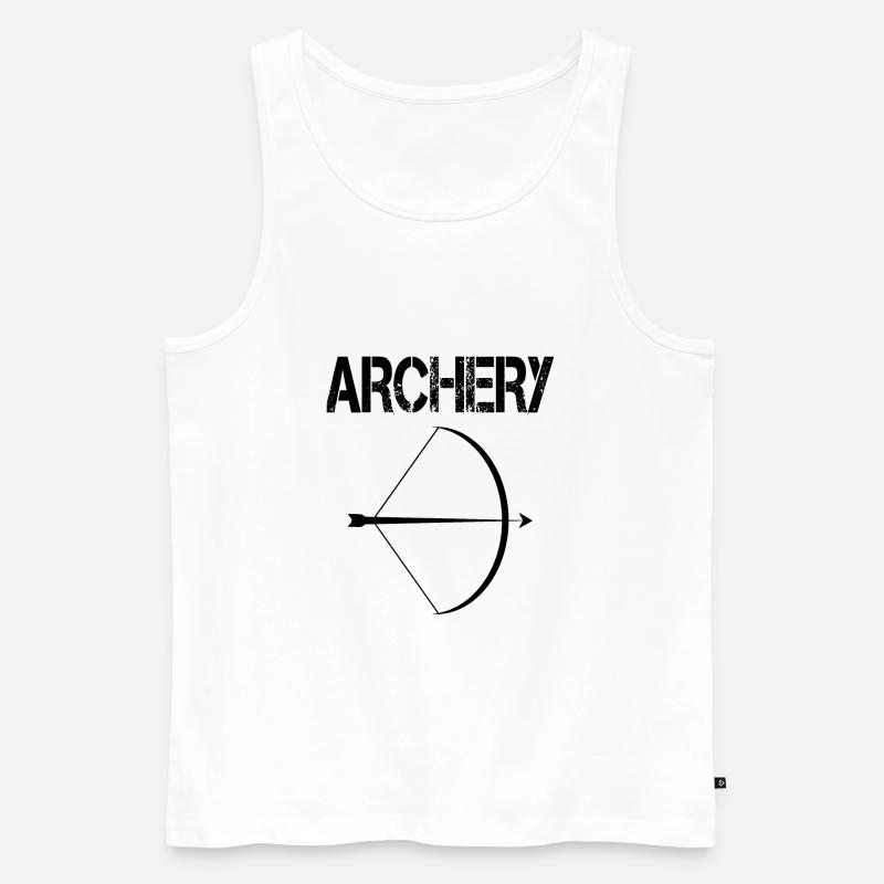 archery tir à l’arc flèche arc - Débardeur bio Premium Homme - blanc