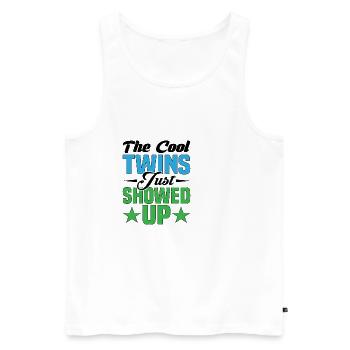 The Cool Twins Just Showed Up 13 - Men's Premium Organic Tank Top - white - Front - Michal (187cm)