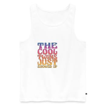 The Cool Twins Just Showed Up 12 - Men's Premium Organic Tank Top - white - Front - Michal (187cm)