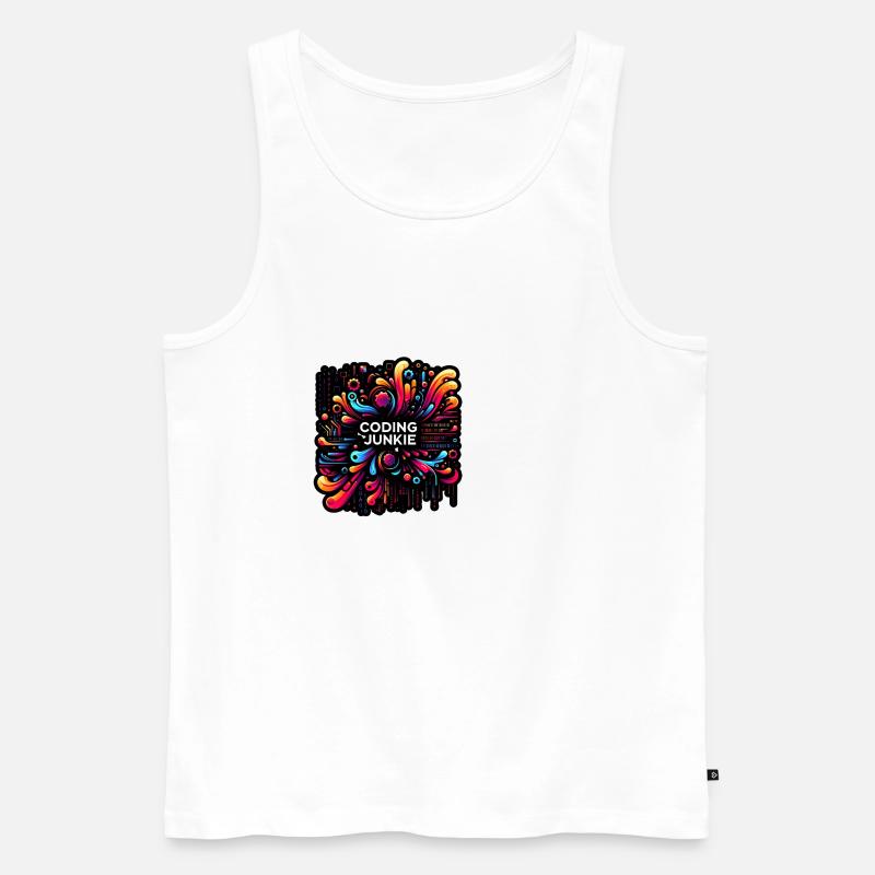 Coding Junkie 12 - Männer Premium Bio Tank Top - Weiß