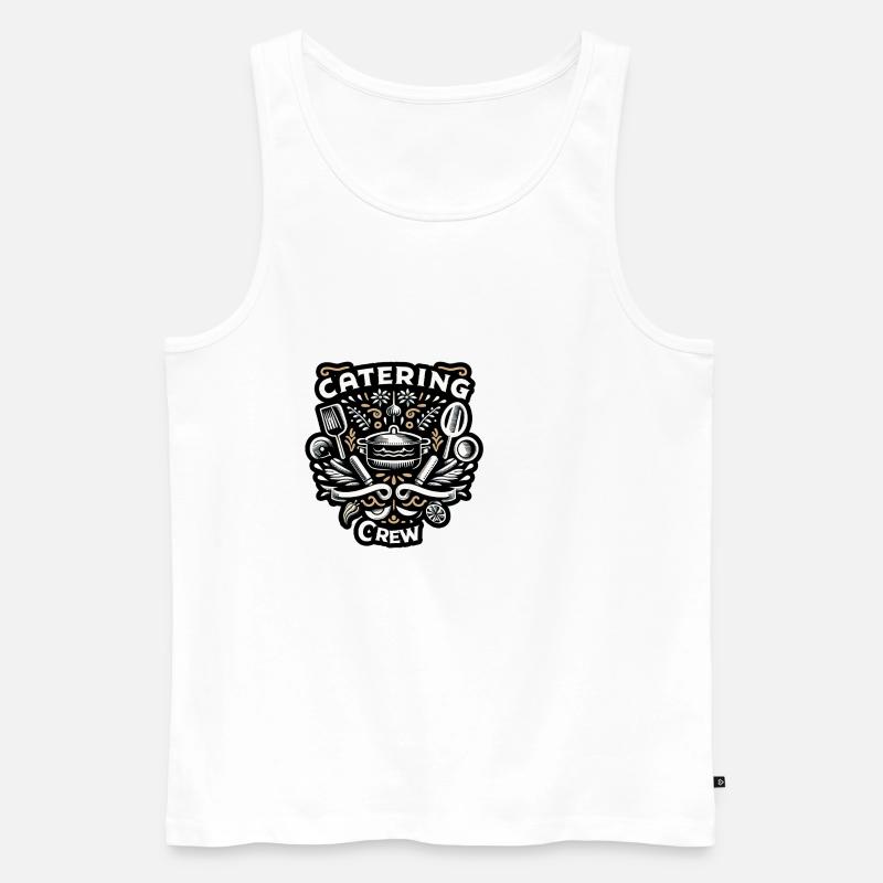 Catering Crew 5 - Männer Premium Bio Tank Top - Weiß