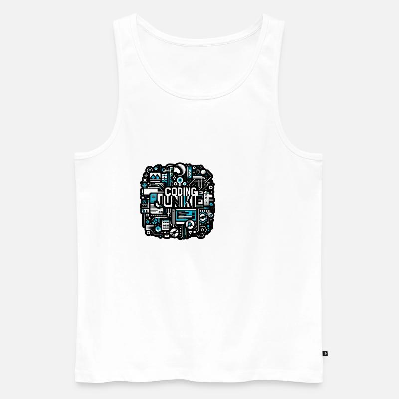 Coding Junkie 16 - Männer Premium Bio Tank Top - Weiß