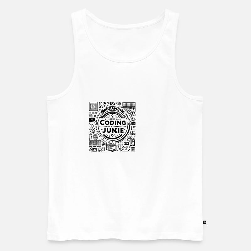 Coding Junkie 8 - Männer Premium Bio Tank Top - Weiß