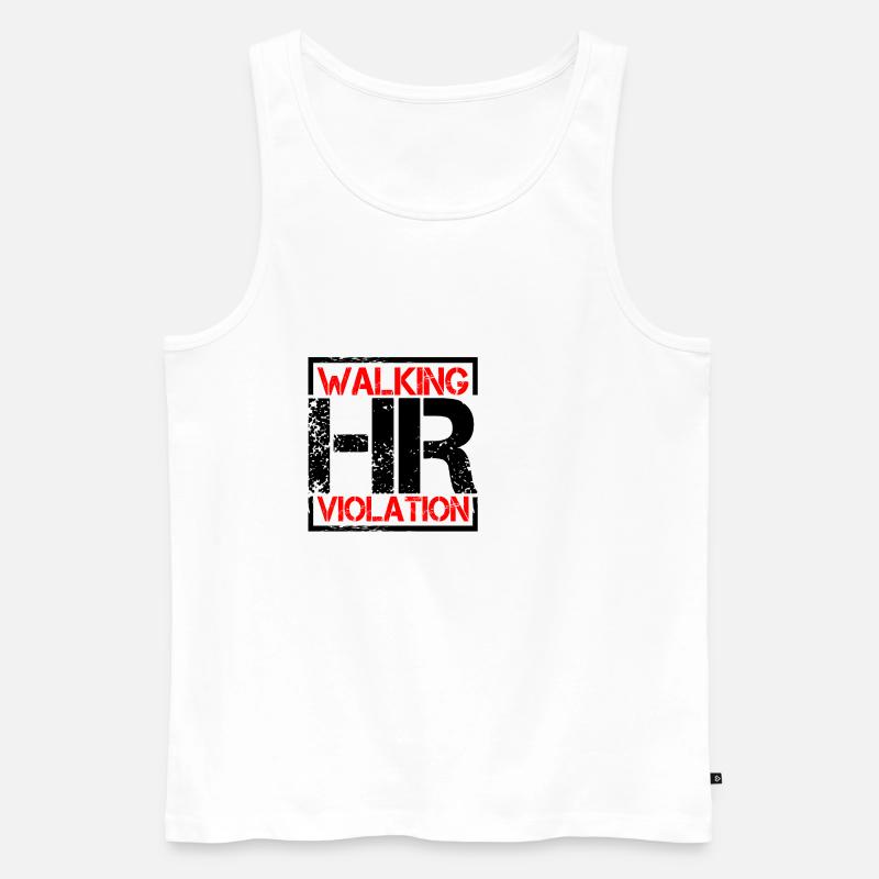 Walking Hr Violation 6 - Männer Premium Bio Tank Top - Weiß