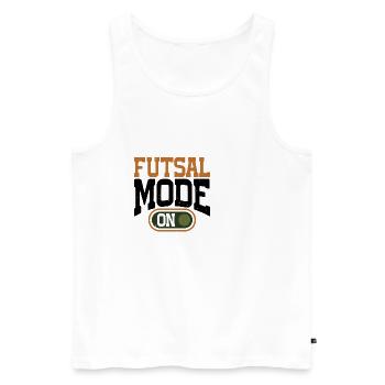 Futsal Mode On 13 - Männer Premium Bio Tank Top - Weiß - Vorne - Michal (187cm)