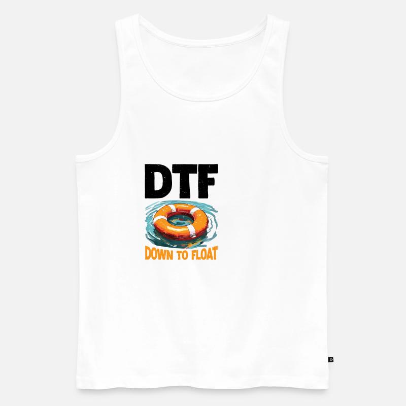 DTF Down To Float 2 - Männer Premium Bio Tank Top - Weiß