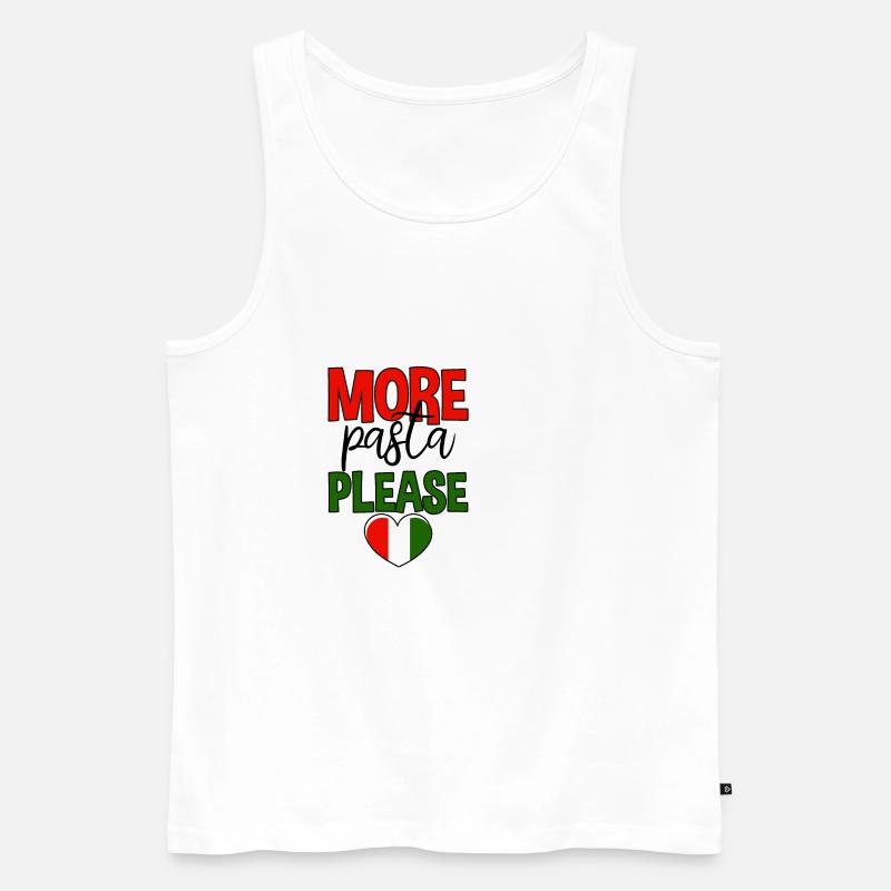 More Pasta Please 4 - Männer Premium Bio Tank Top - Weiß