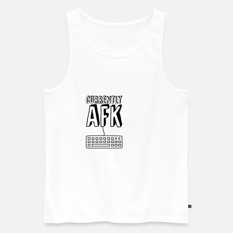 Currently Afk 2 - Männer Premium Bio Tank Top - Weiß