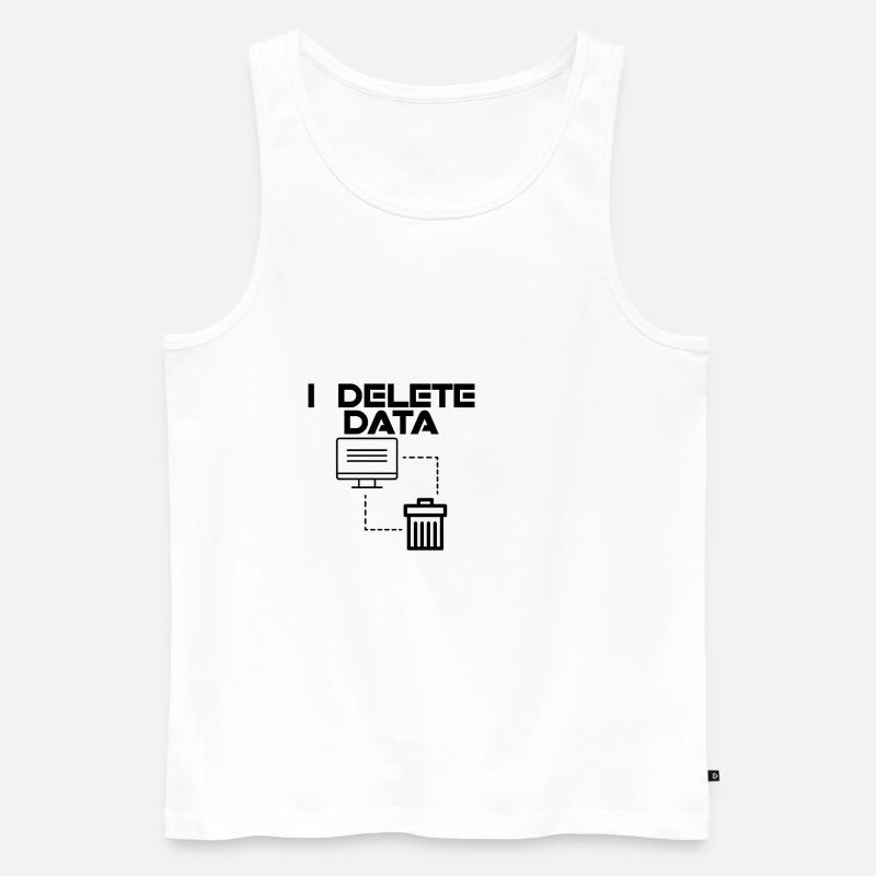 I Delete Data 2 - Männer Premium Bio Tank Top - Weiß