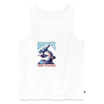 Biologists Take Cellfies - Männer Premium Bio Tank Top - Weiß - Vorne - Michal (187cm)