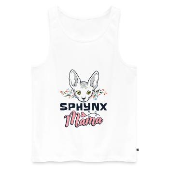 Sphynx Cat Sphynx Male - Men's Premium Organic Tank Top - white - Front - AI Model Male 178 light (178cm)