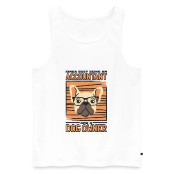Buchhalter Buchhaltung fiananzamt - Männer Premium Bio Tank Top - Weiß - Vorne - AI Model Male 178 light (178cm)