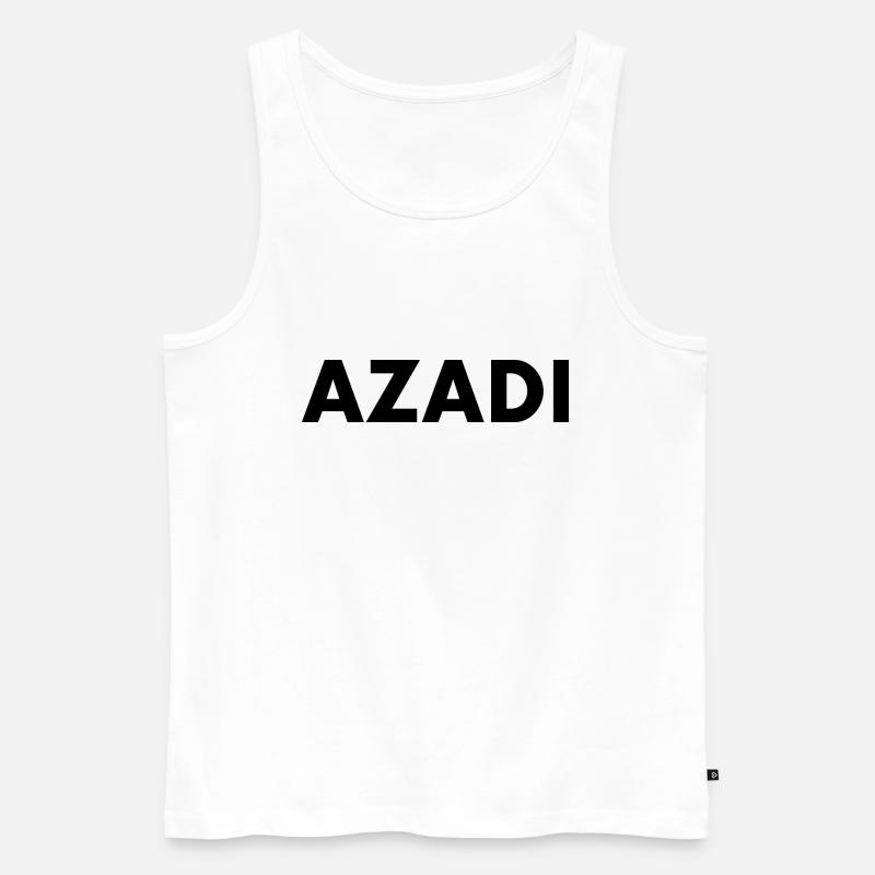 Azadi - Männer Premium Bio Tank Top - Weiß
