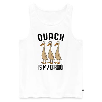 Running Duck Duck Running Duck Quack Is My Cardio - Men's Premium Organic Tank Top - white - Front - Michal (187cm)