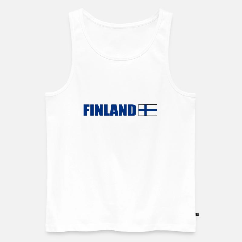 Finnland - Männer Premium Bio Tank Top - Weiß