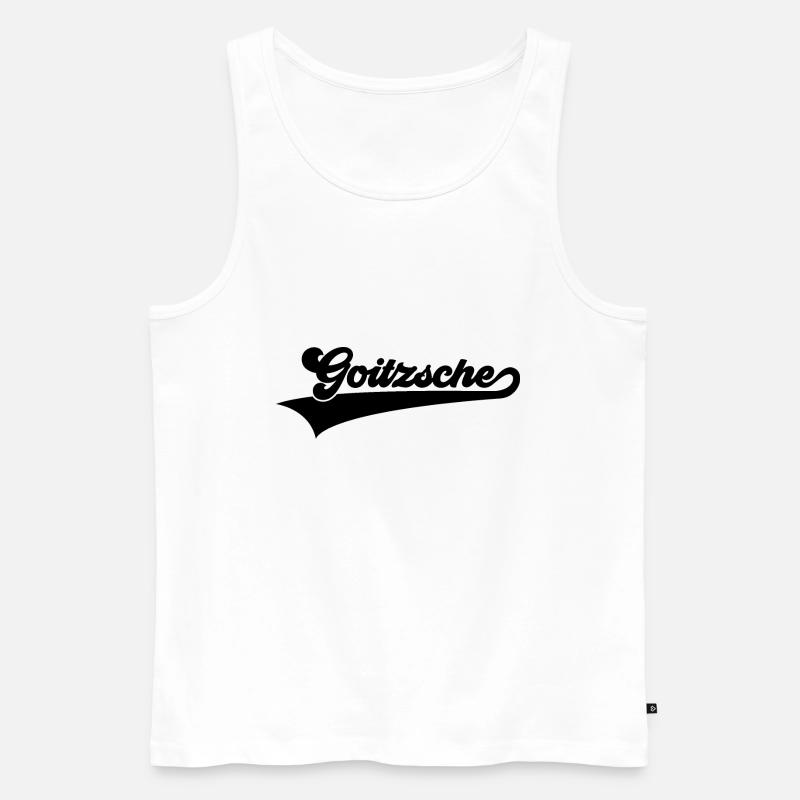 GOITZSCHE SEE GOITZSCHESEE BITTERFELD WOLFEN - Männer Premium Bio Tank Top - Weiß