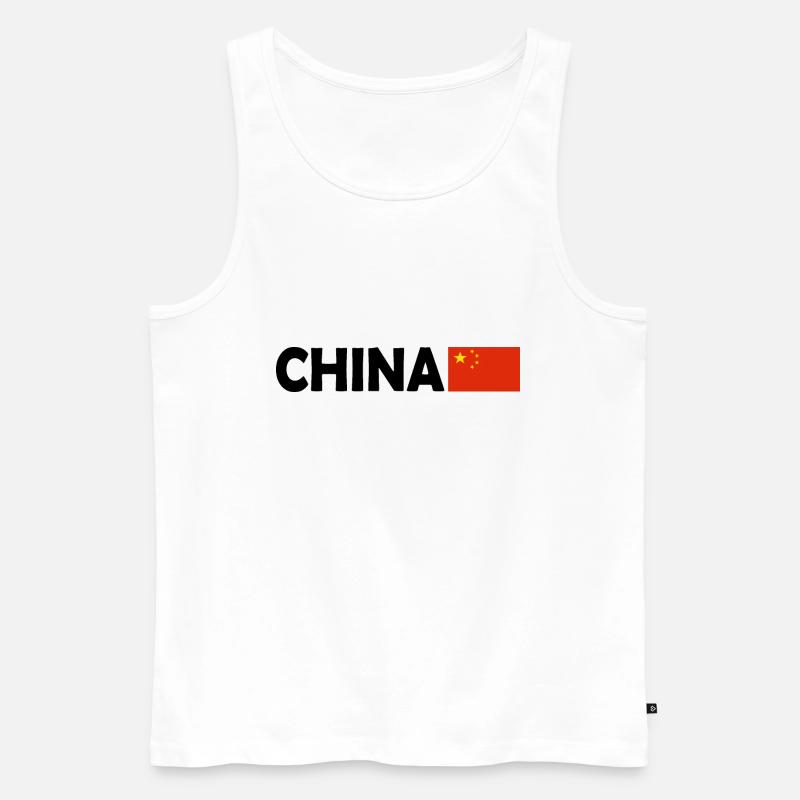 China - Männer Premium Bio Tank Top - Weiß