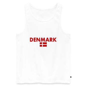 Denmark - Men's Premium Organic Tank Top - white - Front - AI Model Male 178 light (178cm)