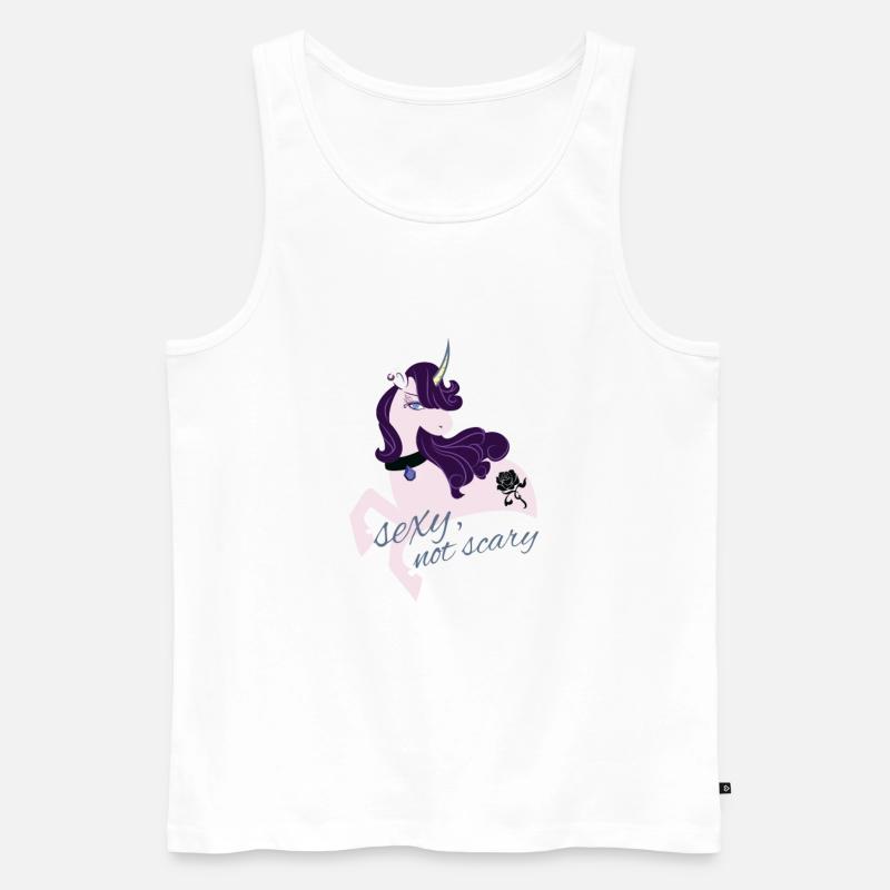 Sexy Gothik Einhorn - Männer Premium Bio Tank Top - Weiß