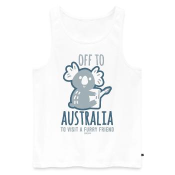 Australien Kinder Koala - Männer Premium Bio Tank Top - Weiß - Vorne - Michal (187cm)