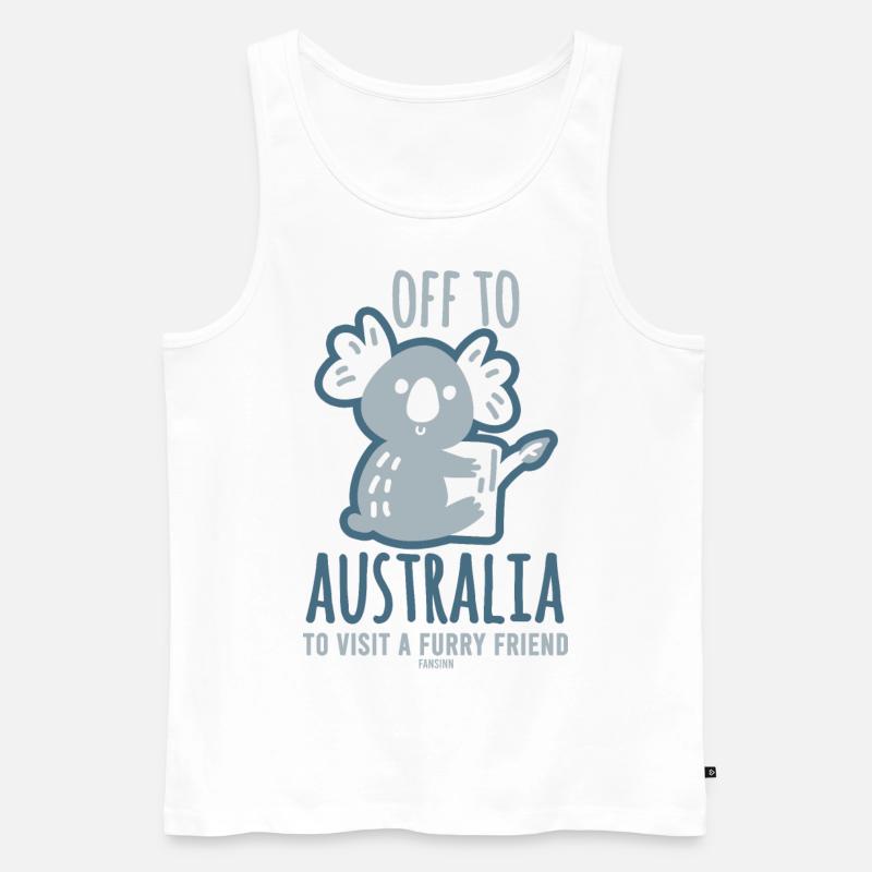 Australien Kinder Koala - Männer Premium Bio Tank Top - Weiß