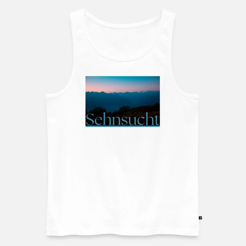 Sehnsucht - Männer Premium Bio Tank Top - Weiß