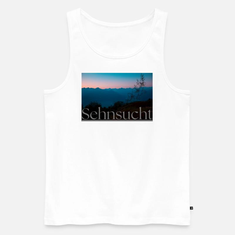 Sehnsucht - Männer Premium Bio Tank Top - Weiß