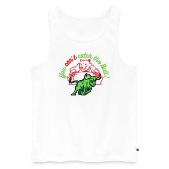 You can`t catch the Bull - Männer Premium Bio Tank Top - Weiß - Vorne - Michal (187cm)