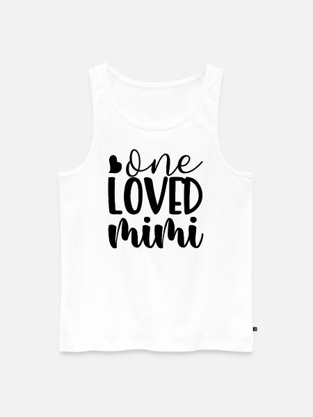 One loved mimi - Männer Premium Bio Tank Top - Weiß
