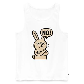 Statement Bunny Nope Humor Just No - Men's Premium Organic Tank Top - white - Front - AI Model Male 178 light (178cm)