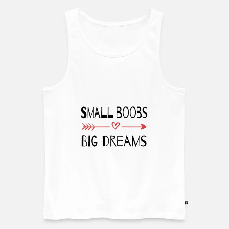 Kleine Titten große Träume - Männer Premium Bio Tank Top - Weiß