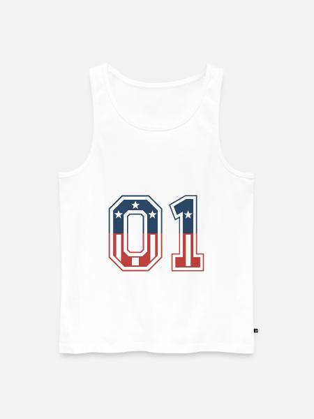 Numéro 01 États-Unis - Débardeur bio Premium Homme - blanc