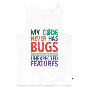 Software Ingenieur Informatiker Programmierer - Männer Premium Bio Tank Top - Weiß - Vorne - Michal (187cm)