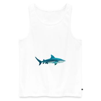 Shark Sea Creature Selachii Shark Ocean Gift - Men's Premium Organic Tank Top - white - Front - Michal (187cm)