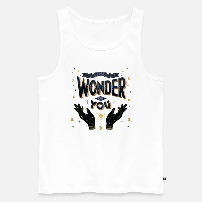 Du bist ein Wunder - Männer Premium Bio Tank Top - Weiß