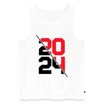 Année 2024 - Débardeur bio Premium Homme - blanc - Devant - Michal (187cm)