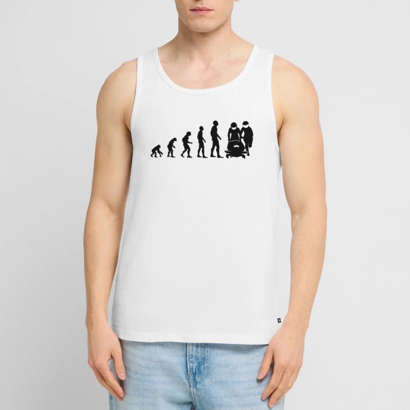 Bobsleigh Evolution Bobsleighing Bobsleigh Cadeau Débardeur bio Premium Homme