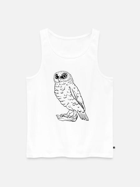Einfach Eule - Männer Premium Bio Tank Top - Weiß
