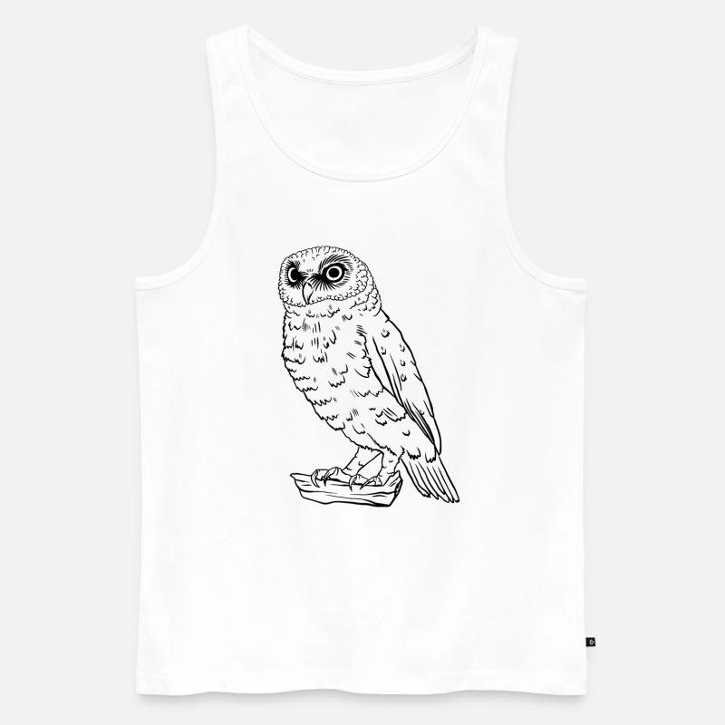 Einfach Eule - Männer Premium Bio Tank Top - Weiß