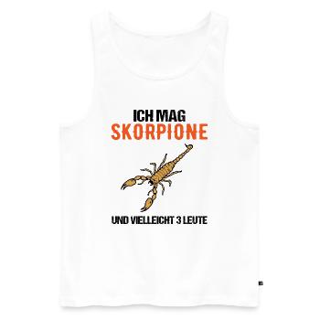 Skorpione und 3 Leute Einzigartige Liebe Geschenk - Männer Premium Bio Tank Top - Weiß - Vorne - Michal (187cm)
