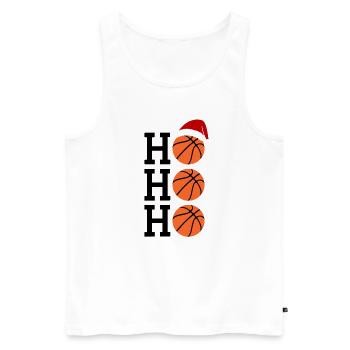 Basketball H Ho Ho Ho Weihnachtsmütze Fun - Männer Premium Bio Tank Top - Weiß - Vorne - Michal (187cm)