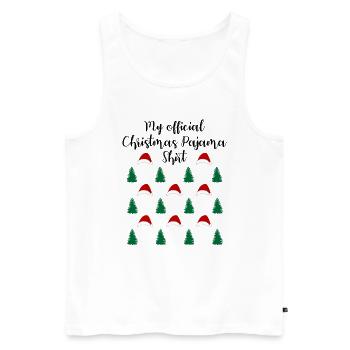 Forêt Noël avec Chapeaux Chemise de nuit officielle - Débardeur bio Premium Homme - blanc - Devant - Michal (187cm)