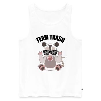 Rockendes Opossum mit Cool-Faktor - Männer Premium Bio Tank Top - Weiß - Vorne - Michal (187cm)