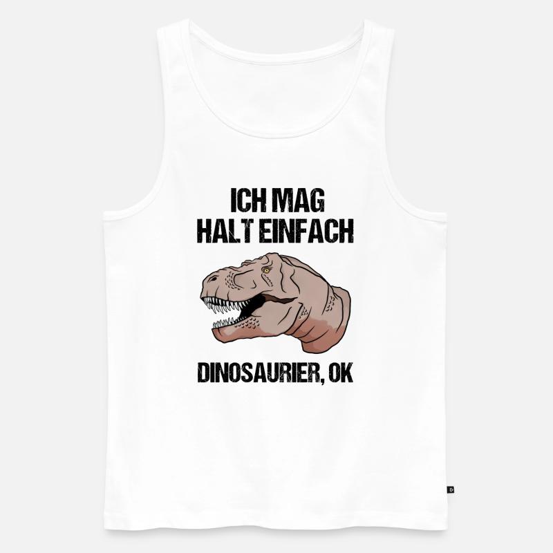 Einfach Dino-Liebe Geschenk - Männer Premium Bio Tank Top - Weiß