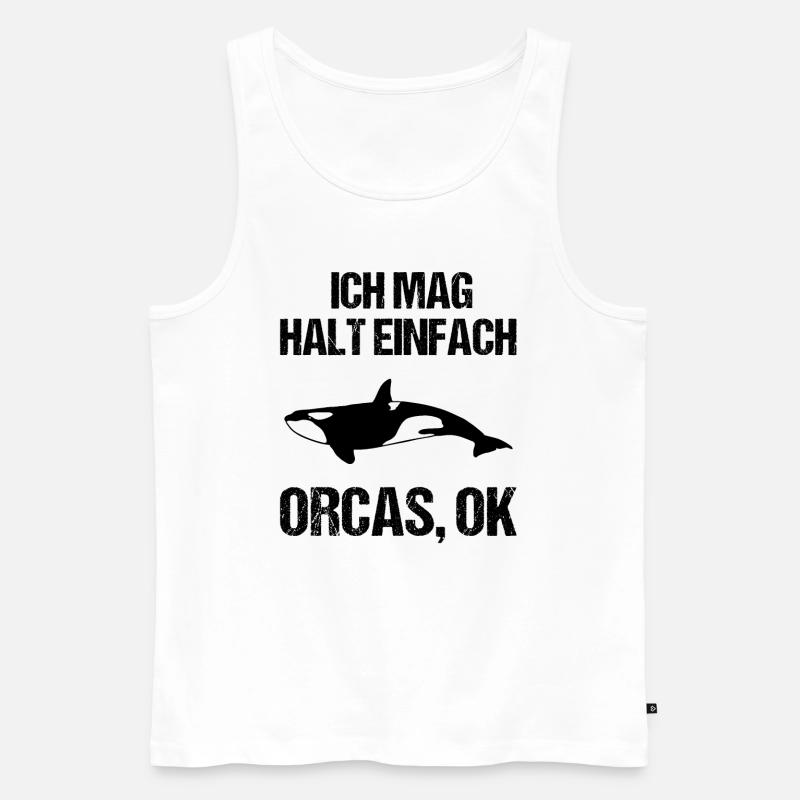 Einfach Orca-Liebhaber Statement - Männer Premium Bio Tank Top - Weiß