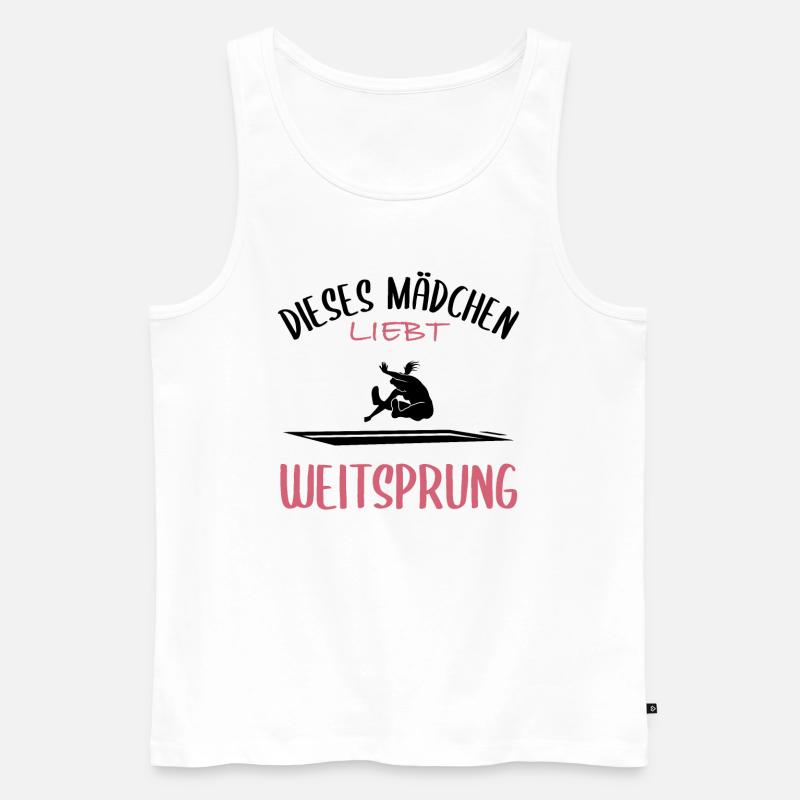 Weitsprung-Liebe - Männer Premium Bio Tank Top - Weiß