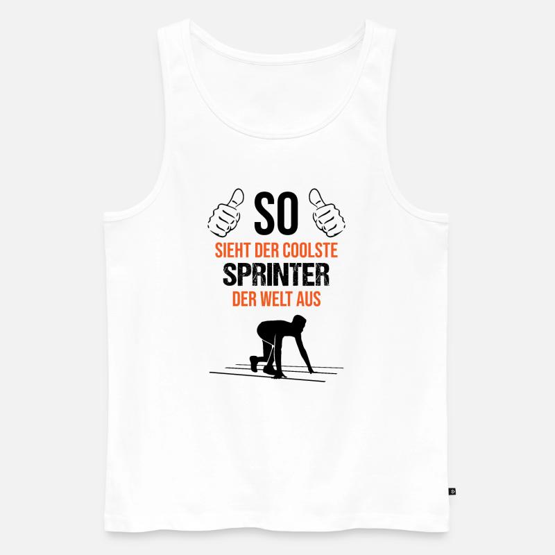 Top Sprinter - Coolness pur - Männer Premium Bio Tank Top - Weiß